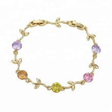 73700 Alibaba high quality leaf shape designed bracelet 14k gold jewelry wholesale